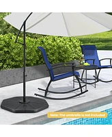 Costway 4PCS Fillable Umbrella Base Stand Patio Offset Cantilever Umbrella Base Garden