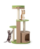 5-Tier Cat Tree Tower 44'' Cat Climbing Stand Perch with Sisal Scratching Posts