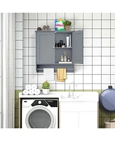 Costway Wall Mounted Bathroom Medicine Cabinet Storage Cupboard