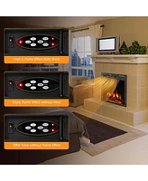 Costway 22.5'' Electric Fireplace Heater Inserts Recessed Ultra Thin Log Flame