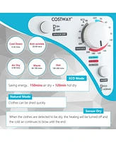 Costway 1500W Electric Tumble Compact Laundry Dryer Stainless Steel Tub 13.2 lbs