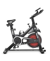 Costway Indoor Cycling Stationary Bike Silent Belt Drive Adjustable