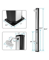 7.2 Ft 9.3 Gallon Solar Heated Shower w/ Adjustable Head & Foot Tap Spigot