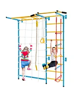 Costway 7 in 1 Kids Indoor Gym Playground Swedish Wall Ladder Children Home Climbing Gym