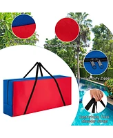 Costway 2 Pcs Giant 4 A Row Jumbo 4-to-Score Game Set W/Storage Carrying Bag for Kids Adult