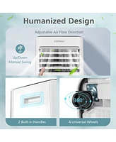 Costway Btu Portable Air Conditioner 3-in-1 Air Cooler with Fan Dehum Sleep Mode