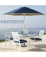 Costway 19'' Patio 35 Lbs Round Umbrella Base Stand Holder 1.4''-1.9'' Market Table Outdoor