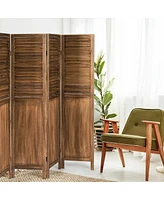 Costway 4 Panel Folding Privacy Room Divider Screen Home Furniture 5.6 Ft Tall