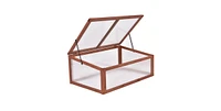 Costway Garden Portable Wooden Green House Cold Frame Raised Plants Bed Protection