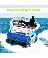 Costway 3 Layer Floating Water Pad Foam Mat Recreation Relaxing Tear-resistant 9' x 6'