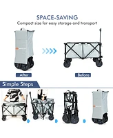 Costway Folding Collapsible Wagon Utility Camping Cart