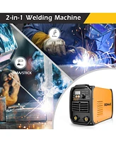 Costway Mma Welder 110/220V Arc Welding Machine Multifunctional Igbt W/ Electrode Holder