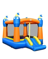 Costway Inflatable Bounce House Kids Magic Castle w/ Large Jumping Area With 480W Blower