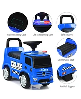 Costway Kids Ride On Push Police Car Licensed Mercedes Benz Push and Ride Racer