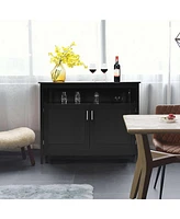 Costway Kitchen Sideboard Buffet Server Cupboard Storage Cabinet with 2 Doors