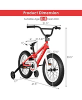 16 Inch Kids Bike Bicycle with Training Wheels for 5-8 Years Old Kids