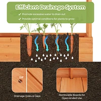 1 Pcs Raised Garden Bed with Trellis Hanging Roof Planter Box Drainage Holes for Patio