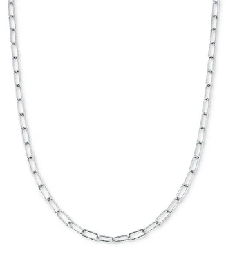 Giani Bernini Diamond-Cut Paperclip Chain 18" Sterling Silver or 18k Gold-plated Silver; Created for Macy's