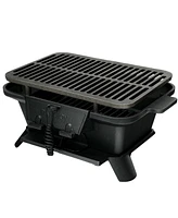 Gymax Heavy Duty Cast Iron Charcoal Grill Tabletop Bbq Grill Stove for Camping Picnic