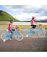 16" Kid s Bike with Training Wheels Adjustable Handlebar Seat Handbrake