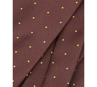 Tayion Collection Men's Brown Dot Tie