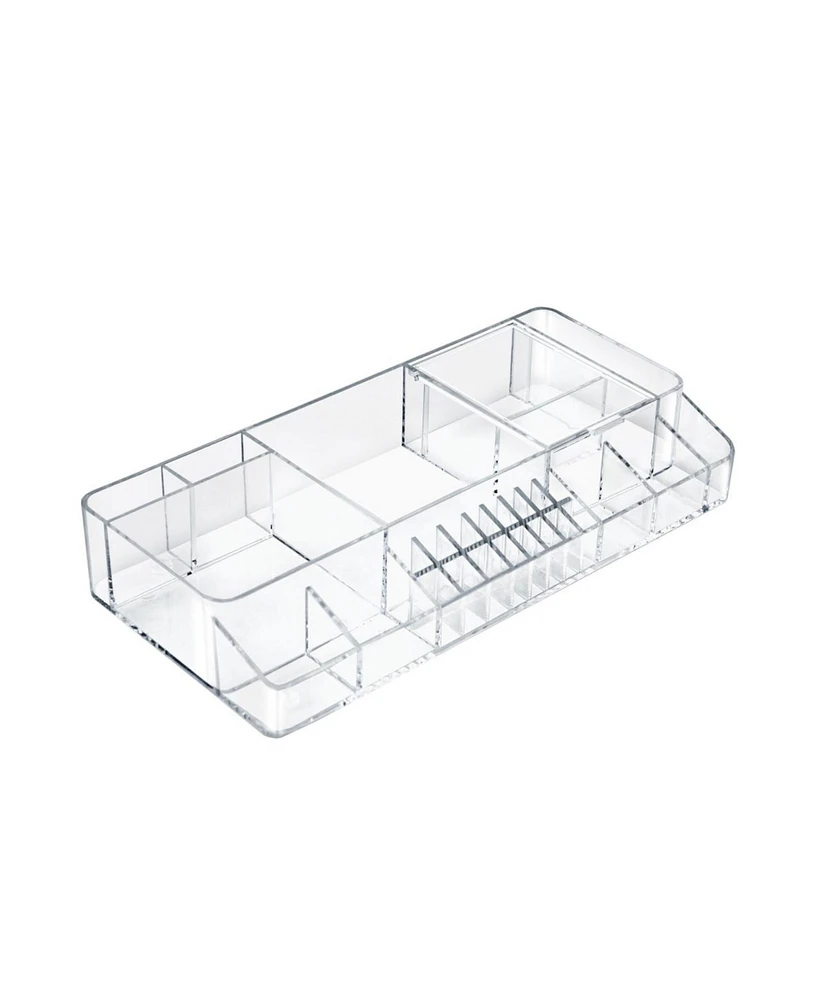 Azar Displays Clear Acrylic Small Clear Cosmetic Organizer for Counter, Gift Shop