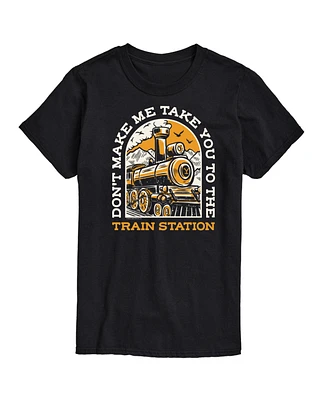 Hybrid Apparel Dont Make Me Take You Train Station Men's Short Sleeve Tee