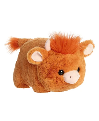 Aurora Medium Hamish Highland Cow Spudsters Adorable Plush Toy Brown 10.5"