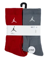 Jordan Big Kids' Everyday Essentials Crew Socks, 6-Pack