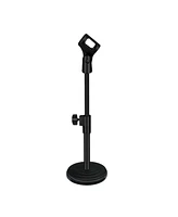 5 Core 3n1 Mic Stand Desk Adjustable Table Microphone Stands w Phone Holder Mic Clip