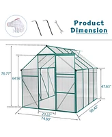 Streamdale Furniture Green-6 X 8 Ft Outdoor Patio Greenhouse