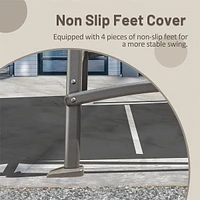 Outdoor Patio Swing with Adjustable Canopy