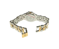 Swiss Edition Women's Two-Tone Gold Plated Bracelet Watch with Sport Bezel