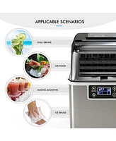 Inolait Electric Countertop Ice Maker with Ice Scoop and Basket