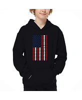 La Pop Art Boys Heart Flag Word Hooded Sweatshirt