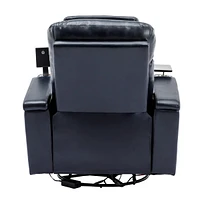 Soft living room chair with hidden features