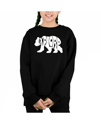 La Pop Art Girls Explore Word Crewneck Sweatshirt