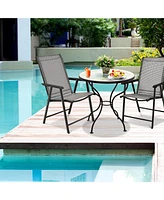 Sugift 4-Pack Patio Folding Chairs Portable for Outdoor Camping