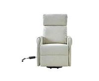 Hulala Home Bill Upholstered Lift Assist Power Recliner Chair for Elderly in Small Space