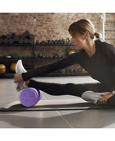 Philosophy Gym 18" High-Density Foam Roller for Exercise, Massage, Muscle Recovery - Round, Purple