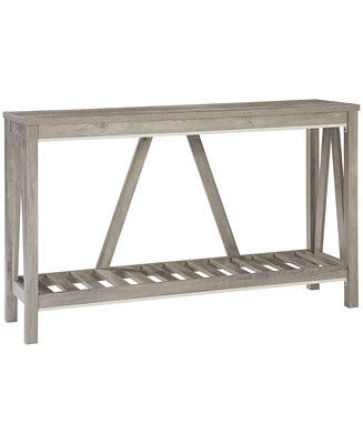 Homcom Farmhouse Console Table with Storage Shelf Anti-tipper for Entryway