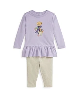 Polo Ralph Lauren Baby Girls Polo Bear Jersey Tee Legging Set