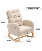 Streamdale Furniture High Back Accent Rocking Chair with Footrest