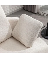 Cozy Oversized Swivel Chair with Pillows for Living Room