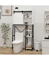 Streamdale Furniture Barn Door Over-The-Toilet Cabinet with Adjustable Shelves