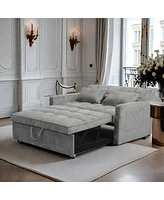 Streamdale Furniture Luxurious Velvet Sofa Bed Perfect for Small Spaces with Easy Assembly