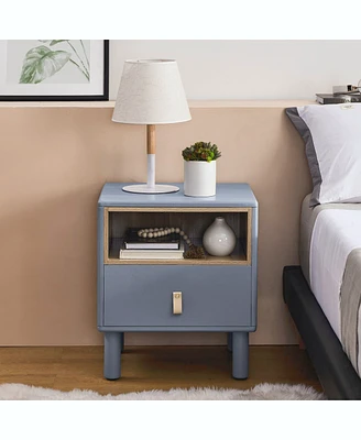 Streamdale Furniture Modern Wooden Bedside Table with Drawer