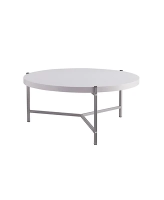 Simplie Fun Coffee Table White Silver