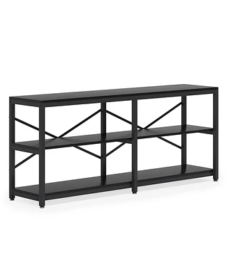 Tribesigns 70.9 Inch Extra Long Console Table, Modern Sofa Table Behind Couch Table with Storage Shelves, 3