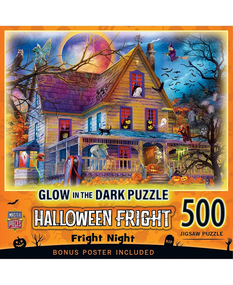 Masterpieces Fright Night 500 pc Glow Puzzles